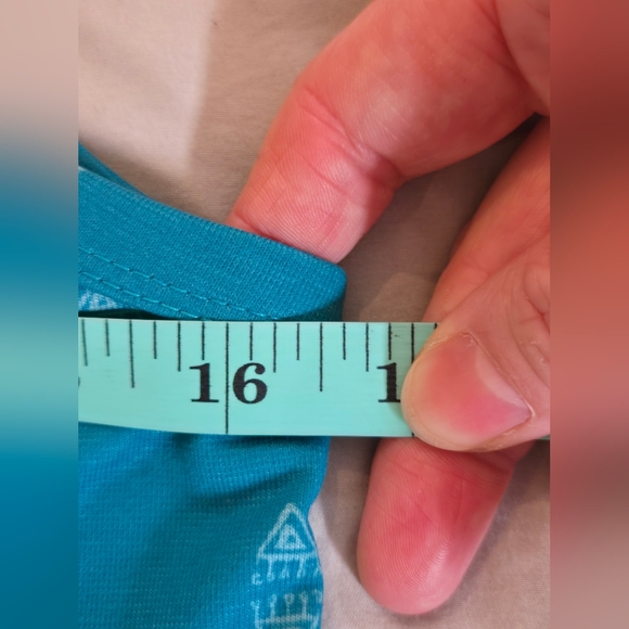 FIG | Blue Sleeveless Pleated V-Neck Tank Top, Size XS - Picture 7 of 8